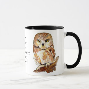 Mug Café avec citation de l'ami et chouette