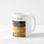 Mug Café Avec Coucher De Soleil (Devant droit)
