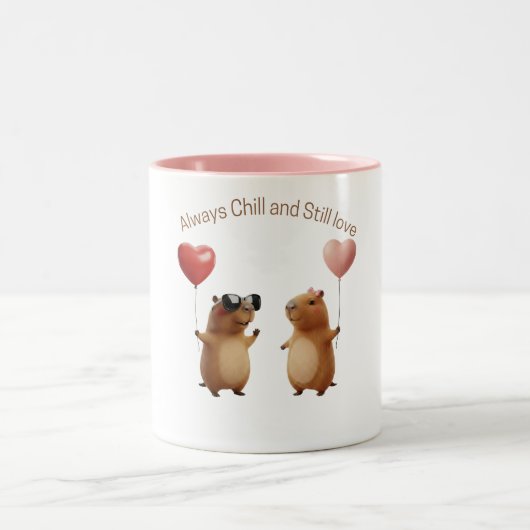 Mug Café avec Couple de Capybaras Mignons pour la (Centre)