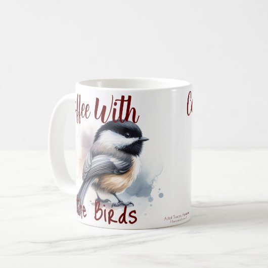 Mug Café Avec Les Oiseaux (Devant gauche)