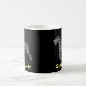 Mug Café avec Ligne de Grille Jaune & Noir de Chie (Centre)