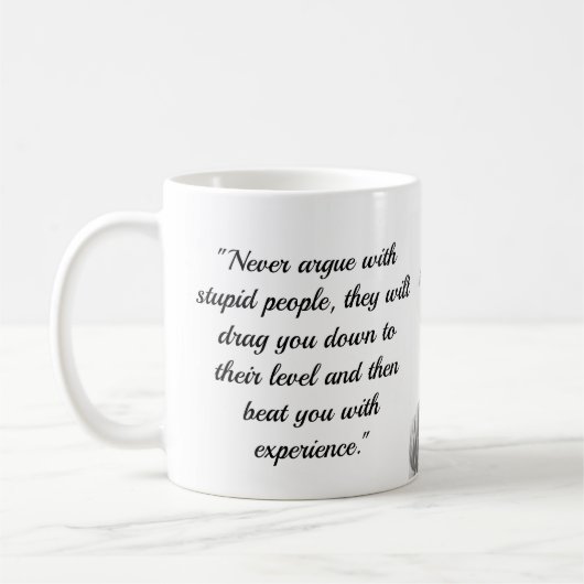 Mug café avec Mark Twain Citation (Gauche)