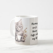 Mug Café avec mon chat (Devant gauche)