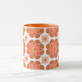 Mug café avec motif rouge et orange (Centre)