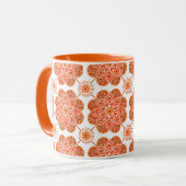 Mug café avec motif rouge et orange (Devant gauche)