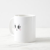 Mug Café avec Visage d'Anime Surpris Mignon (Devant gauche)