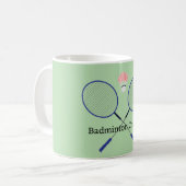 Mug café Badminton Design (Devant gauche)