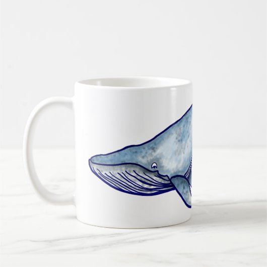 Mug café baleine bleue (Gauche)