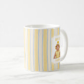 Mug Café Bandes Nom Personnalisé Mignon (Devant droit)