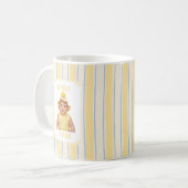 Mug Café Bandes Nom Personnalisé Mignon (Devant gauche)