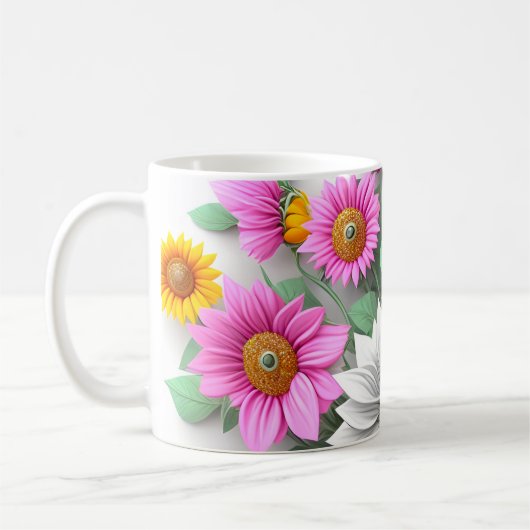 Mug Café beauté florale (Gauche)
