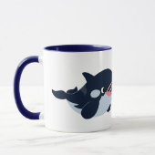 Mug Café Bébé Orque Dessin Animé Mignon (Gauche)