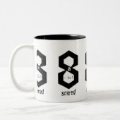 Mug Café Bicolore 8 Bits Légèrement Effrayé (Gauche)
