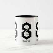 Mug Café Bicolore 8 Bits Légèrement Effrayé (Centre)