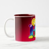Mug café bicolore au coeur clair (Gauche)