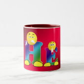 Mug café bicolore au coeur clair (Centre)