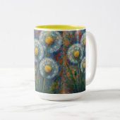 Mug Café Bicolore Pissenlits (Devant droit)