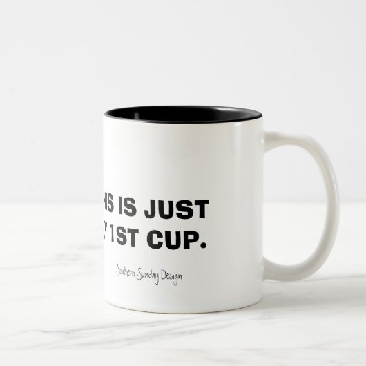Mug Café Bicolore "Première Tasse" (Droit)