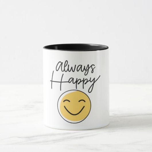 Mug Café Bicolore "Toujours Heureux" - Vibration P (Centre)