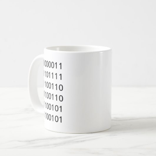 Mug Café binaire (Devant gauche)