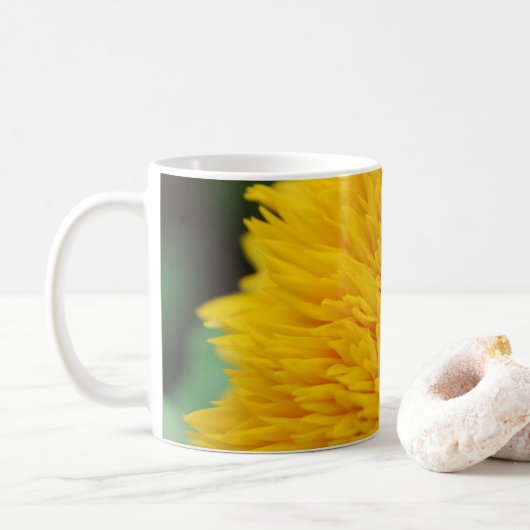 Mug Café blanc de tournesol jaune (Avec donut)