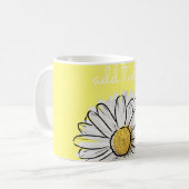 Mug café blanc et jaune personnalisé (Devant gauche)