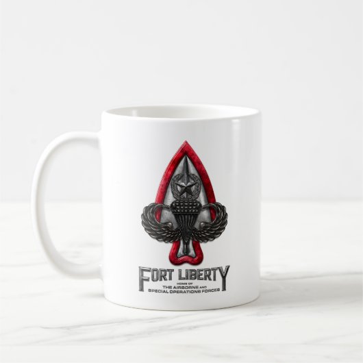 Mug café blanc Fort Liberty (Gauche)