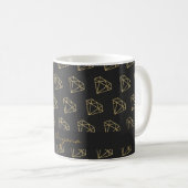 Mug Café Bling Glamour Moderne Diamant Or (Devant droit)