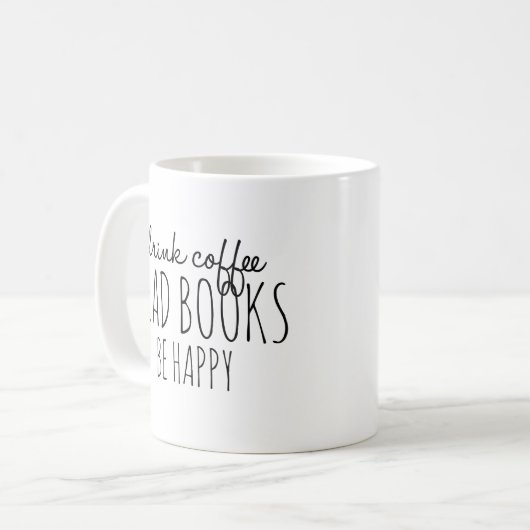 Mug Café Books Happy (Devant gauche)