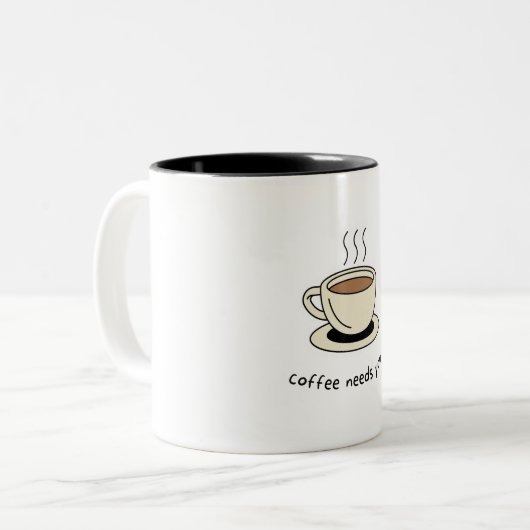Mug café Brown et beige simple (Devant gauche)
