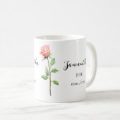 MUG CAFÉ CADEAU NOM DU MOIS FLEUR DE NAISSANCE JUI (Devant droit)