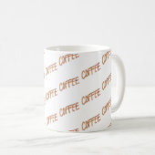 Mug CAFÉ CAFÉ CAFÉ FUN Typographie amusante (Devant droit)