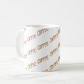 Mug CAFÉ CAFÉ CAFÉ FUN Typographie amusante (Devant gauche)