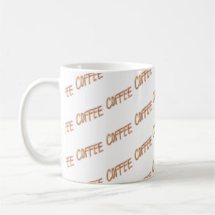 Mug CAFÉ CAFÉ CAFÉ FUN Typographie amusante