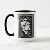 Mug Café Café et Plus de Café Crânes avec Texte (Gauche)