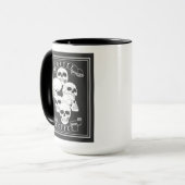 Mug Café Café et Plus de Café Crânes avec Texte (Devant gauche)