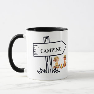 Mug Café Camping en Plein Air Gras aventure en plein