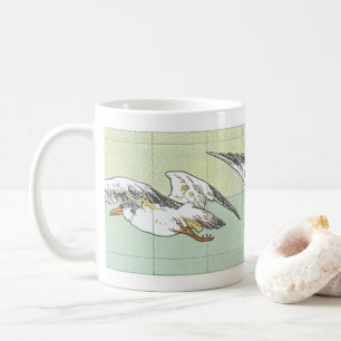 Mug Café Carreau Faux Mouettes Vintage
