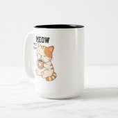 Mug Café Chat Mignon Répéter – Amour de Chat Drôle (Devant gauche)