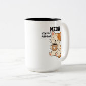 Mug Café Chat Mignon Répéter – Amour de Chat Drôle (Devant droit)