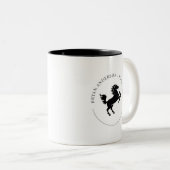 Mug café Cheval Noir moderne (Devant droit)