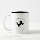 Mug café Cheval Noir moderne (Gauche)