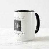 MUG CAFÉ CHIC MUG_ " M. WONDERFUL" BLACK/WHITE (Devant droit)