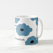 MUG CAFÉ CHIC MUG_MOD B ; UE ET PAVOTS NOIRS (Devant droit)