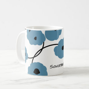 MUG CAFÉ CHIC MUG_MOD B ; UE ET PAVOTS NOIRS
