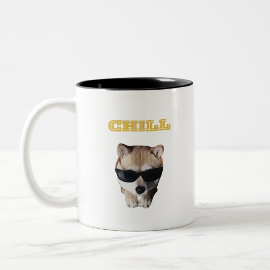 Mug café chien cool (Gauche)