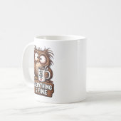 Mug Café Chouette Fatiguée Drôle (Devant gauche)