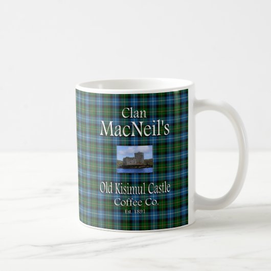 Mug Café Cie. de château de Kisimul de MacNeil de clan (Droite)