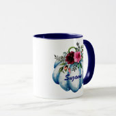 Mug Café Citrouille Cute Blue Morning personnalisé (Devant droit)