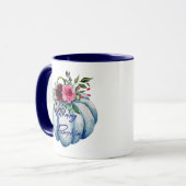 Mug Café Citrouille Cute Blue Morning personnalisé (Devant gauche)